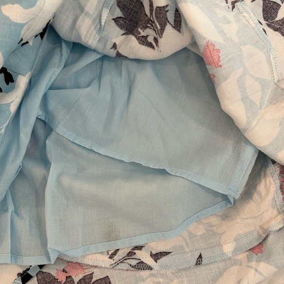 W Lane Frill Fern Dress Blue Pink Floral MIDI Faux Wrap Tie Waist SZ 20 NWT - Picture 11 of 12